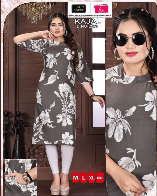 Kajal miyanka kurti (Charcoal Grey)