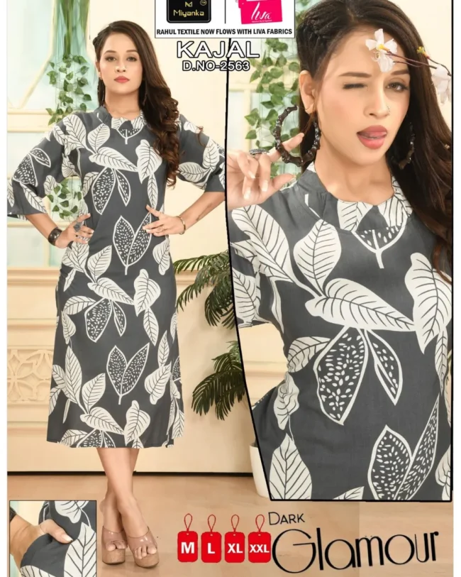 Kajal miyanka kurti (Slate Grey)
