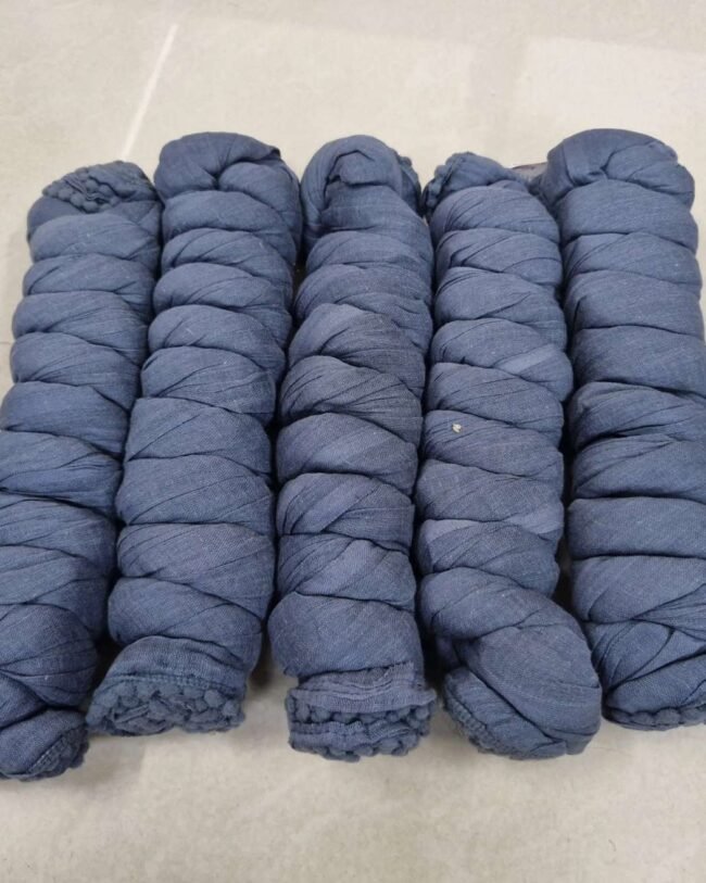 Cotton duppata Size 2.20 mtr Bundi Lace (Steel Grey)