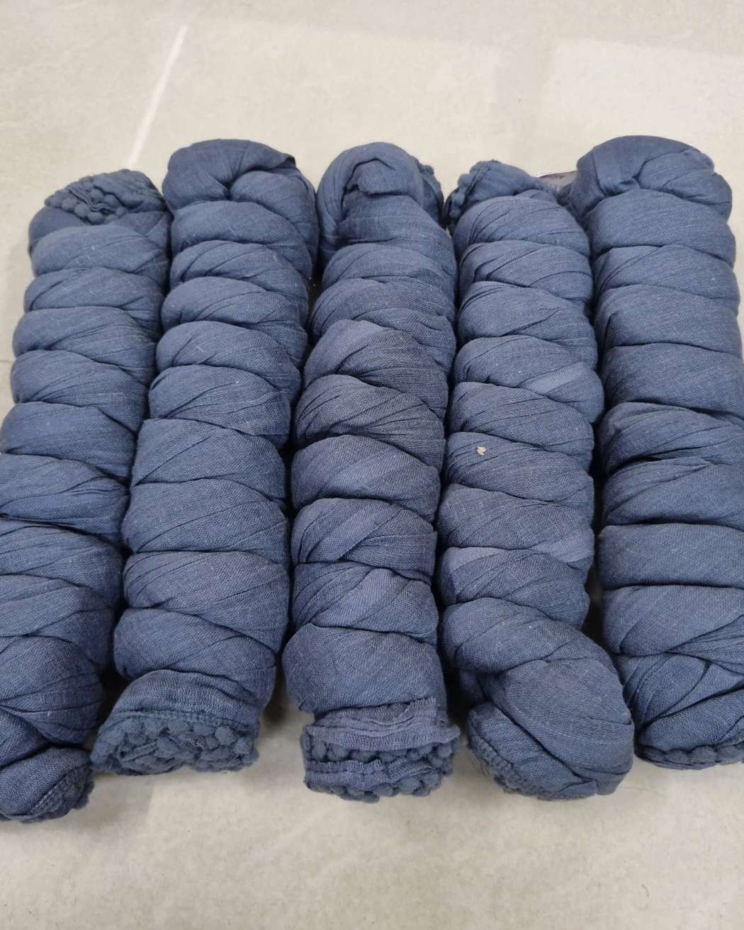 Cotton duppata Size 2.20 mtr Bundi Lace (Steel Grey)