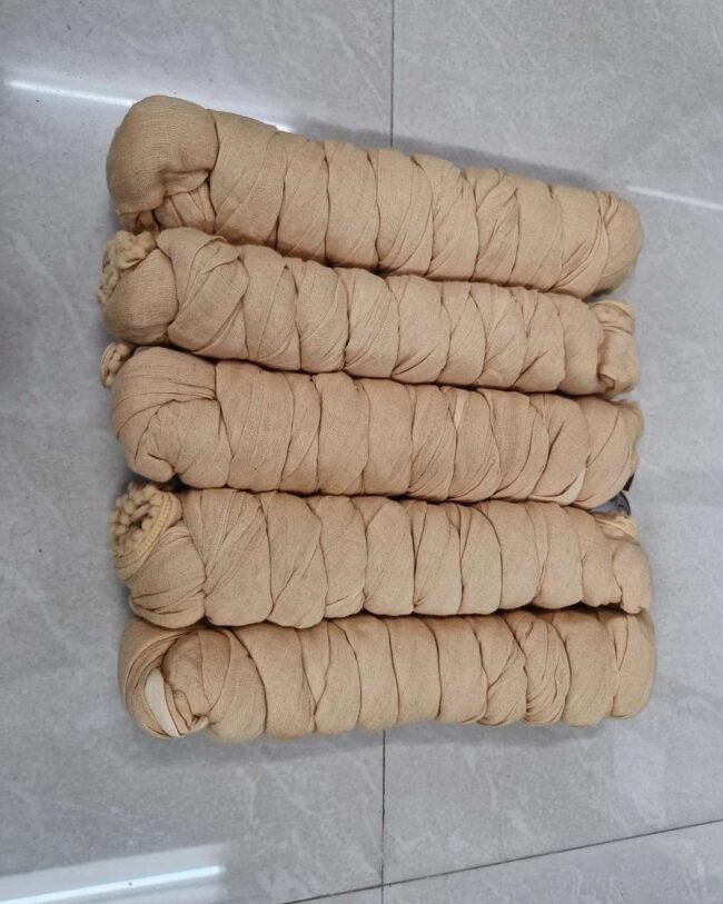 Cotton duppata Size 2.20 mtr Bundi Lace (Beige)