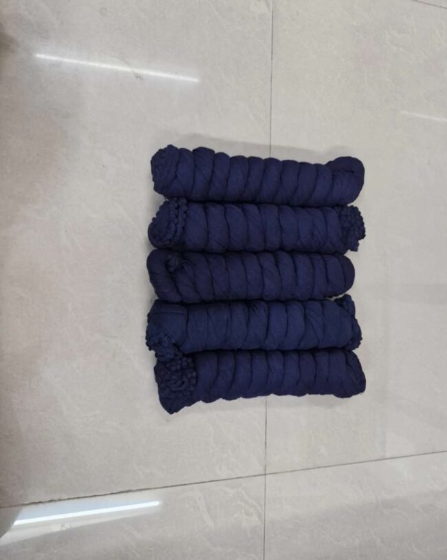 Cotton duppata Size 2.20 mtr Bundi Lace (Navy Blue)