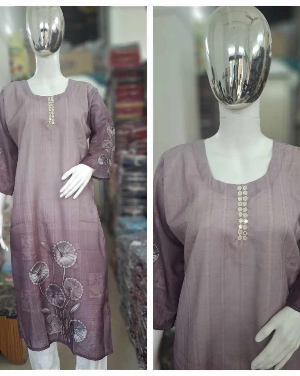LINEN MIYANKA Kurti Pant Set (Mauve)