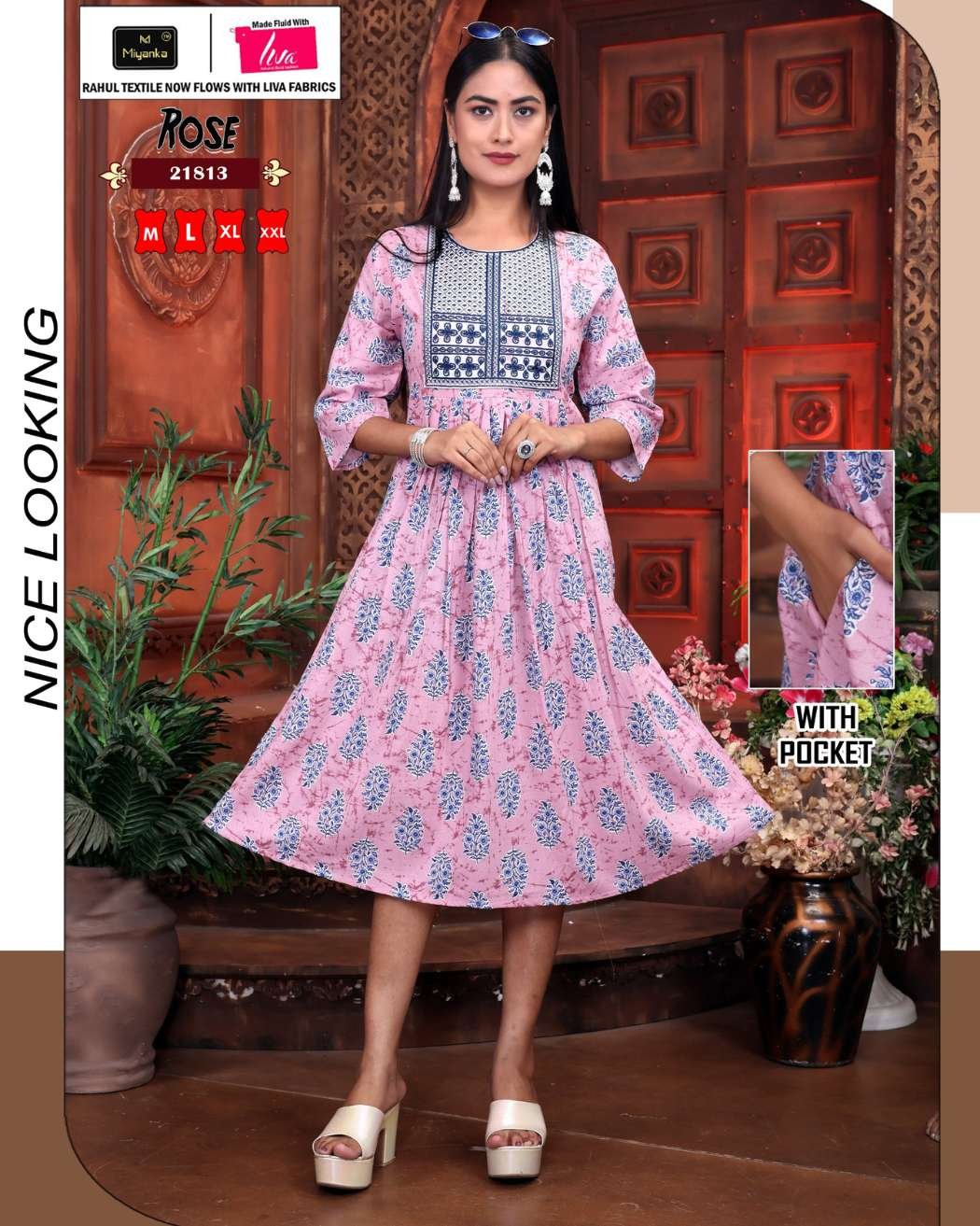 Rose miyanka kurti (Pastel Pink)